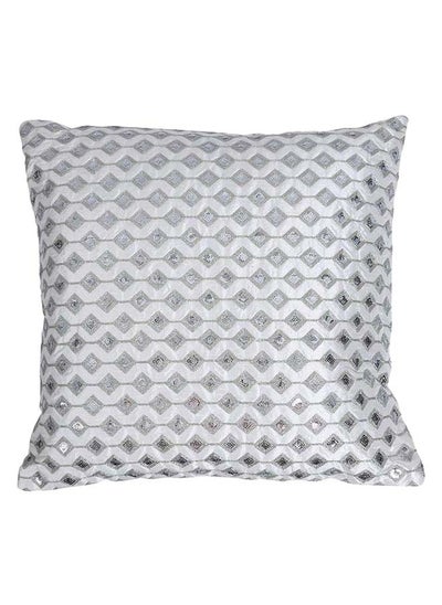 اشتري Indy Cushion, Beige & Silver - 40x40 cm في الامارات