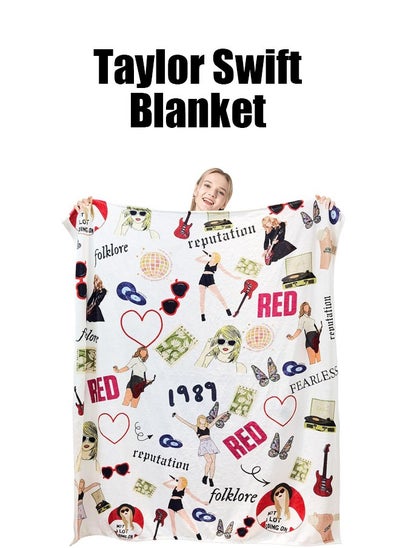 Buy Taylor Swift Blanket Soft Flannel Blanket for Woman Man White, All Seasons Warm, Super Soft Flannel Blanket for Bed, Sofa, Couch and Home Decorations,Warm and Thick for Flannel Blanket in Saudi Arabia