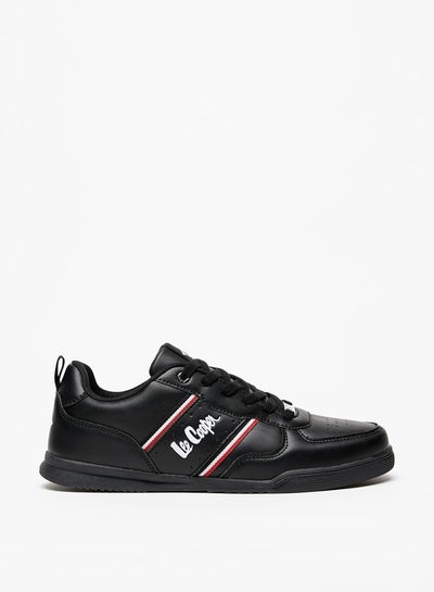 Buy Men's Logo Detail Sneakers with Lace-Up Detail in UAE