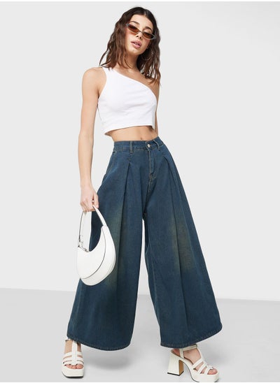 اشتري High Waist Wide Leg Jeans في السعودية