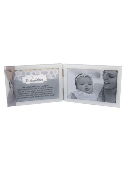 Buy My Godmother You Are Loved Poem White Double Hinged 4 X 6 Photo Frame With Ribbon in UAE