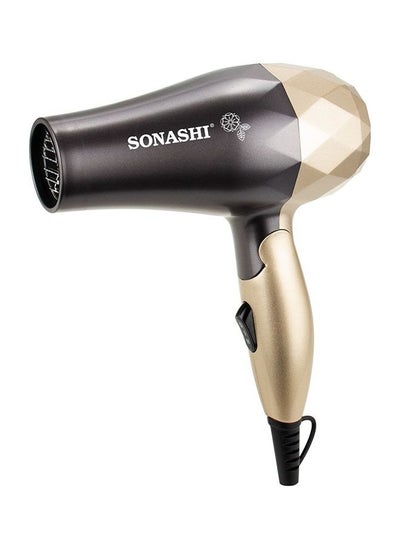 Buy Compact Foldable Travel Hair Dryer 1000W Gold/Black SHD-5008 in Saudi Arabia