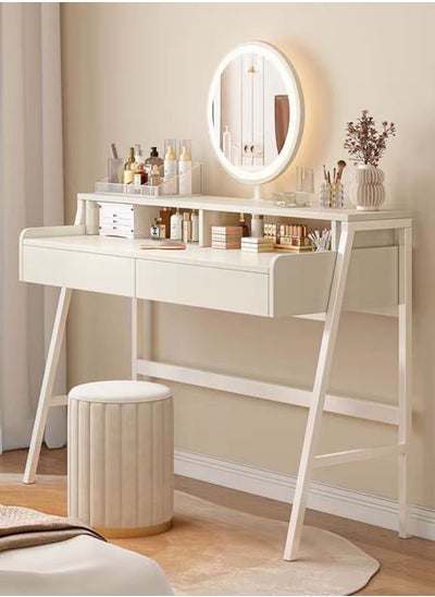 اشتري Sharpdo Makeup Table with Mirror Multifunctional Bedroom with Drawer Storage Dresser 80*40*126 cm في السعودية