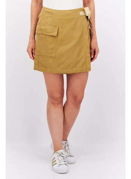 اشتري Women Solid Mini Skirt, Tan في الامارات