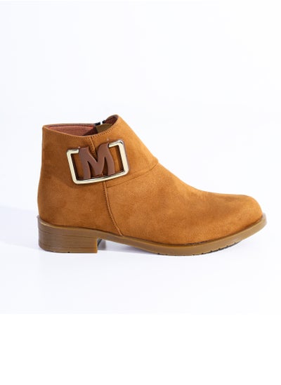 Buy Ankle Boot Flat Suede With Buckle G-26 - Havan in Egypt