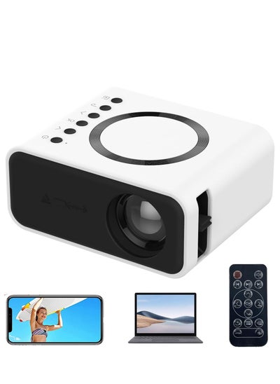 Buy Portable Mini Projector with WIFI, Remote Controller and Built-in Speaker, HD Outdoor Projector Compatible with Phone/iOS/Android/Tablet/Laptop/TV Stick/HDMI in Saudi Arabia