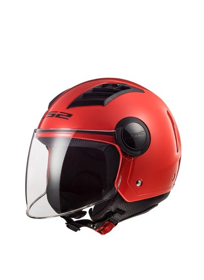 Buy LS2 HELMET OF562 Airflow HALF Face Racing Helmet - Size Small - Color: Gloss Red in Egypt