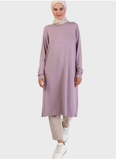 Buy Round Neck Knitted Tunic in UAE