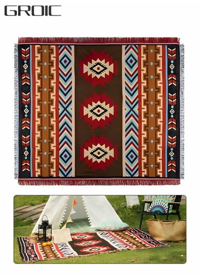 Buy Beach Blanket ,Multi Use Outdoor Camping Mat, Picnic Blanket, Exercise Stretching Mat,Boho-Chic Windproof Blanket,Camping Supplies in Saudi Arabia