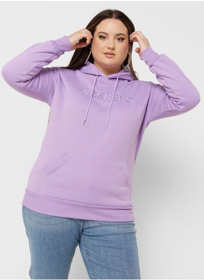 Buy Embossed Detail Hoodie in Saudi Arabia