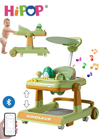 Buy Baby Walker with Bluetooth Link and Adjustable Height,3 in 1 Prevent O-Legs,Include Attractive Toys And Entertaining Music,Anti-Rollover Baby Strollers in UAE