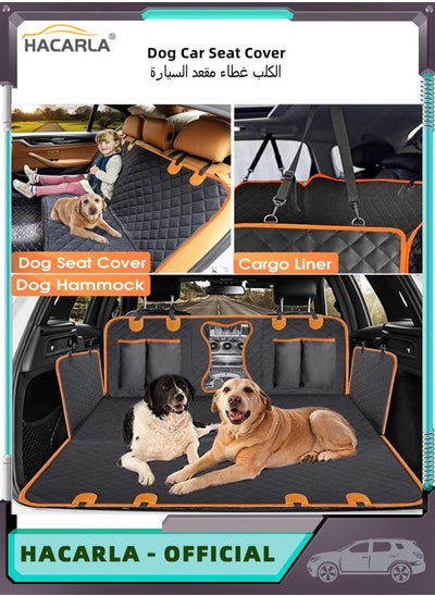 Buy HACARLA Dog Car Seat Cover Waterproof and Scratchproof Dog Cover for Car Backseat with Side Flaps for Cars Trucks and SUV in UAE