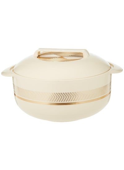 Buy Hotpot Stainless Steel insulated Casserole Hot Pot Sparkle Beige in UAE