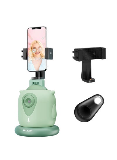 اشتري TELESIN 360 degree Intelligent Mobile Phone Stabilizer Camera Gimbal AI Tracking Green في الامارات