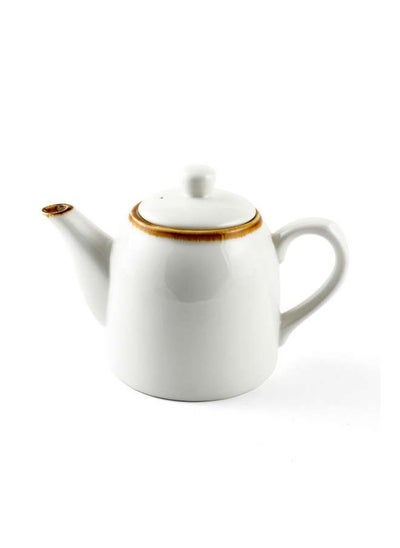 Buy Porcelain Ivory Mocha Coffee Pot 350 ml ,Brown in UAE