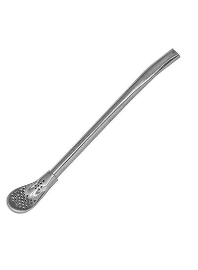 Buy Stainless Steel Drinking Matè Straw 12.5cm & Filter For Loose Leaf Tea in UAE