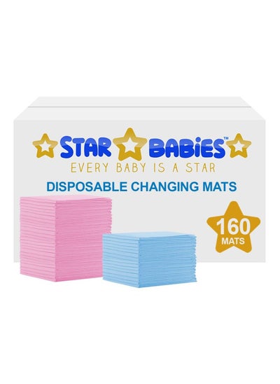 Buy Star Babies - Disposable Changing mats (45x60cm) Large, Pack of 160 -Assorted in UAE