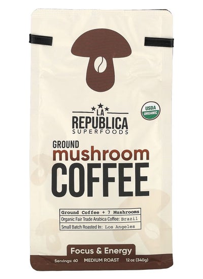 Buy Ground Mushroom Coffee Medium Roast 12 oz (340 g) in UAE