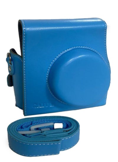 Buy Protective Case for Fujifilm Instax Mini 9 Mini 8 Mini 8+ Mini 8s Instant Camera PU Leather Camera Cover Case with Removable Shoulder Strap Cobalt Blue in UAE