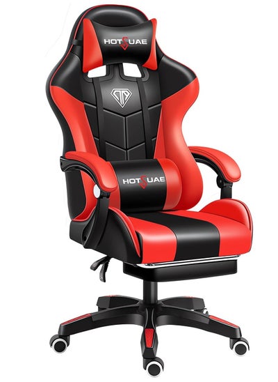 Buy HOTSUAE Gaming Chair Computer Chair, High Back Esports Chair, Ergonomic Large Angle Tilt and Height Adjustment Game Chair, with Neck Pillow Waist and Leg Support (Black+Red) in Saudi Arabia