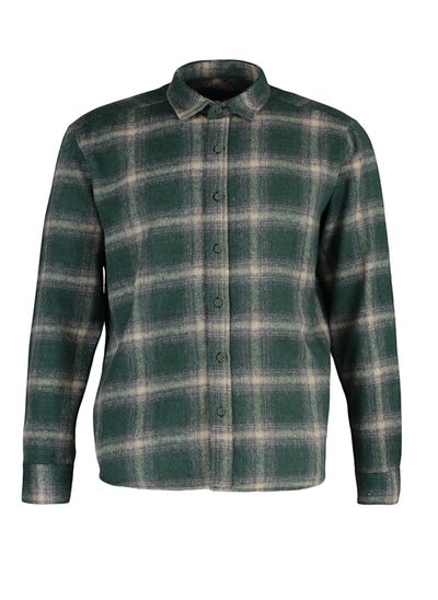 Buy Green Regular Fit Winter Checkered Lumberjack Shirt TMNAW23GO00065 in Egypt