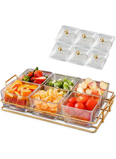 Buy AKDC Six Pieces Serving Tray Bowl  Set with(6 Snack box Set) in UAE