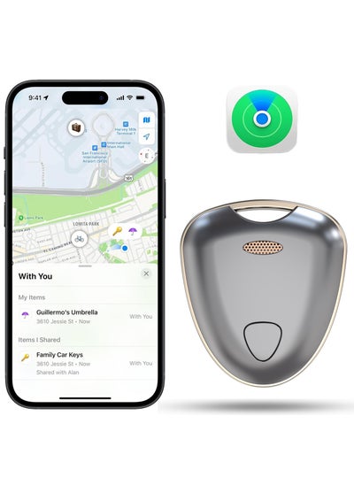 Buy Item Locator, Security SmartTag Works with Apple Find My (iOS only), Phone Finder, Key Finder Compatible with iPhone iPad iWatch Mac, Bluetooth Tracker for Keys Wallets Belongings(Gray-1pcs) in Saudi Arabia