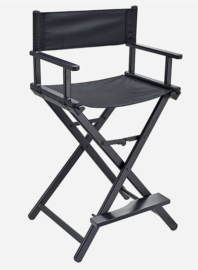 Buy Lightweight Aluminum Foldable Makeup Chair Black 53.5x115x42 in UAE