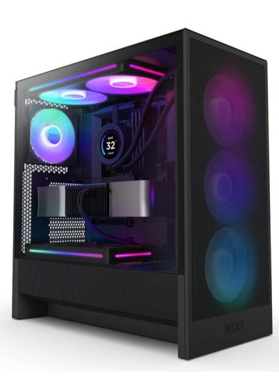 Buy H5 Flow RGB 2024 Edition Gaming PC - AMD Ryzen 5 5600X Desktop Processor, 6 Cores & 12 Threads, DDR4 32GB (2*16) 3600MHz Ram, Nvidia RTX 4060Ti OC Edition 16GB GDDR6 Graphics Card, 1TB NVMe M.2 SSD, 2 Fan AIO Liquid Cooler, 650W Standard Power Supply, Windows11Pro|Wi-Fi in UAE