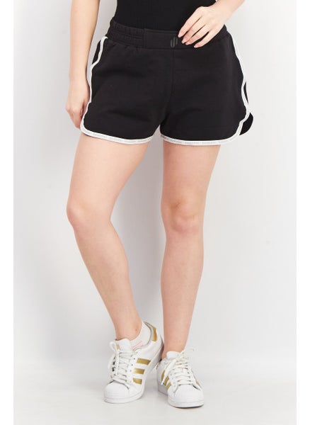 Buy Women Sportswear Fit Brand Logo Pull-On Short, Black in Saudi Arabia