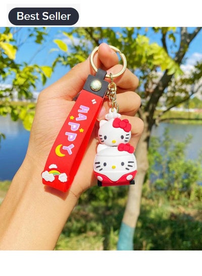 Buy Sanrio Hello Kitty Silicone Keychain Bag Pendant Decorative Accessories in Saudi Arabia