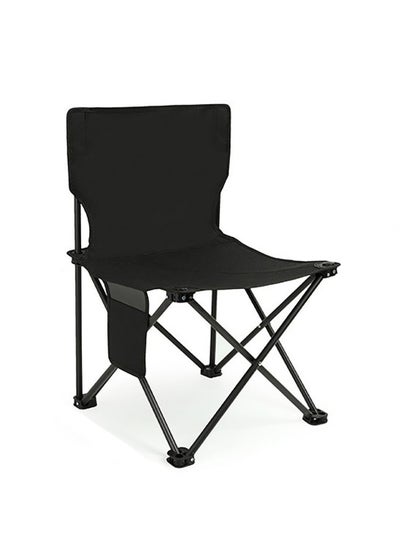 Buy Outdoor Folding Chairs, Outdoor Sketching Fishing Stools, Portable Barbecue/Family Camping, Oxford Cloth Folding Chairs, Black in UAE