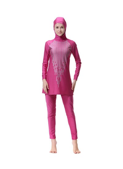 Buy 2-Piece Burkini Set Pink in UAE