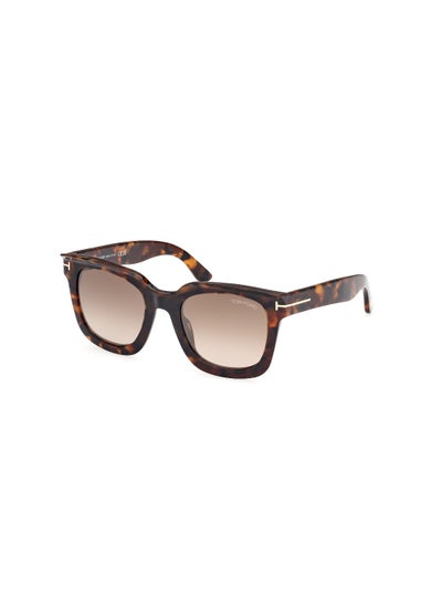 Buy Women's Square Shape Acetate Sunglasses FT111552G52 Lens Size: 52 Millimeter - Dark Havana in Saudi Arabia