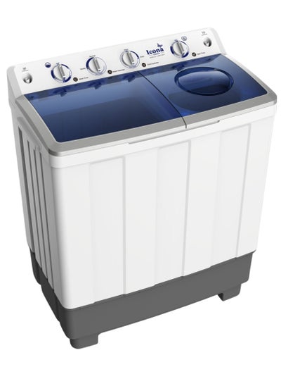 Buy Icona 12.5 Kg Semi-Automatic Washing Machine – Twin Tub, White, Efficient Laundry Solution in UAE