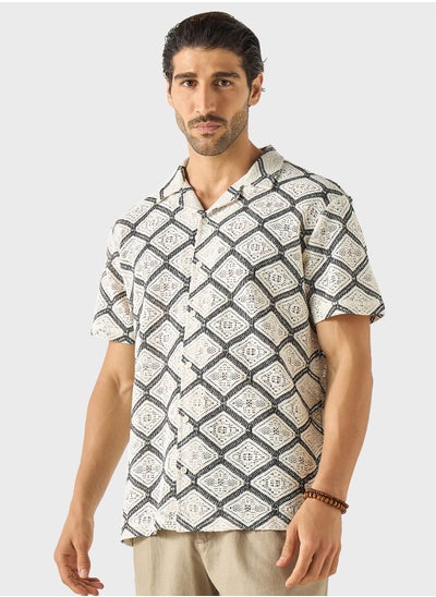 Buy Printed Button Down Shirt in UAE