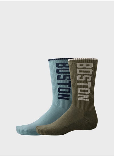 اشتري 2 Pack Boston Crew Socks في الامارات