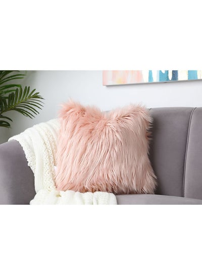 Buy Mongolian Faux Fur Filled Cushion 45x45cm in UAE