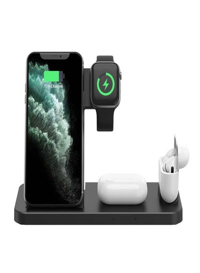 Buy Padom 4 in 1 Wireless Charging Stand Fast Charger for Smart Watches and Smartphones in UAE