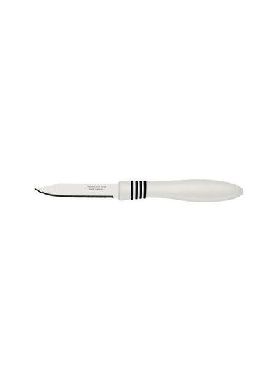 Buy Cor&Cor 2 Pieces Paring Knife Set with Stainless Steel Blade and White Polypropylene Handle in UAE