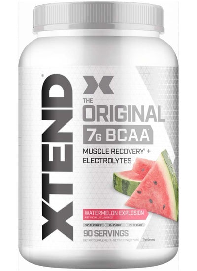 Buy Xtend Original BCAA Powder, Sugar Free Post Workout, Muscle Recovery, Drink With Amino Acids 7g BCAAs, For Men And Women, Watermelon Explosion Flavor , 90 Servings in UAE