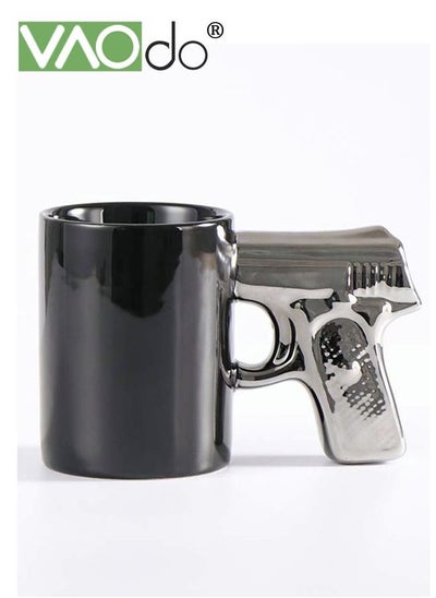 Buy Creative Coffee Cup Novelty Mug for Juice Water Tea Home Office Ceramic Cups with Unique Handle 350ML in UAE