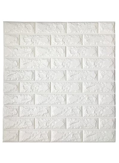 Buy TOMSUN 3D Brick Wallpaper Waterproof Self-Adhesive Wall Sticker Wall Tiles for Kitchen Living Room Bedroom 70 X 77 Cm in UAE