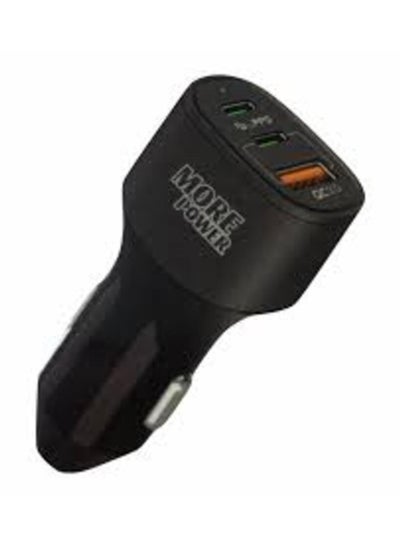 Buy More Power Car Charger with Two Pd Ports and a 60 Watt Usb Port Supports Fast Charging Technology in Saudi Arabia