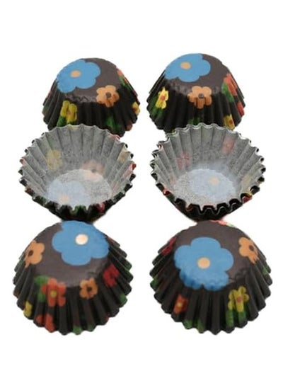 Buy 6Pcs Paper Cupcake Liners Cake Tray Box Baking Muffin Cup Case 5x5x3.5 Cm Multicolour in UAE