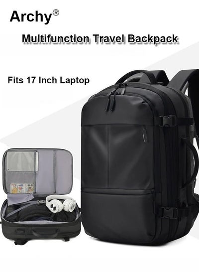 Buy Fits 17-Inch Laptop Backpack Business Backpack 3-in-1 Scalable Capacity College Bookbag for Work School in UAE