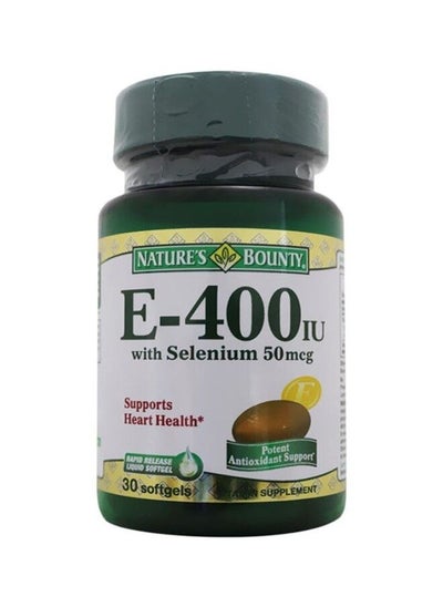 Buy Vitamin E-400 Iu With Selenium 50Mg - 30 Softgels in UAE