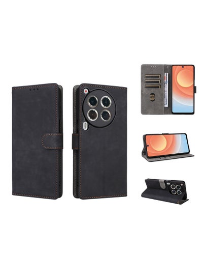 اشتري Phone Case for Tecno Camon 30 Premier 5G with RFID Security Protection Flip PU Leather Wallet Case with Card Holder Shockproof Protective Cover في السعودية