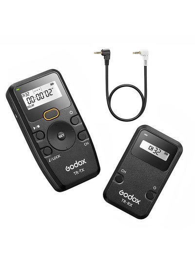 Buy Godox TR Series 2.4G Wireless Timer Remote Control Camera Shutter Remote(Tramsmitter & Receiver) 6 Timer Settings 32 Channels 100M Control Distance in UAE