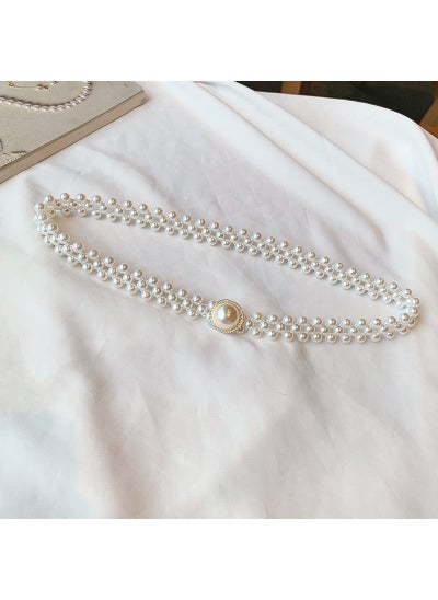 Buy Elegant Pearl Waist Chain for Dressessilver semicircular bead silver semicircular bead in UAE